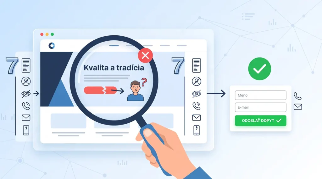 Prečo váš web nezískava dopyty: 7 najčastejších chýb